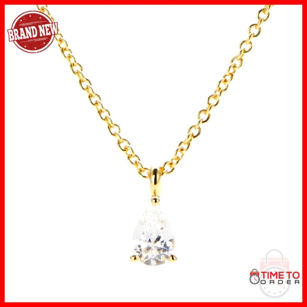 14K Gold Plated Pendant Necklace, Hypoallergenic, Dainty Layering Chain